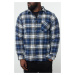 Trendyol Blue Regular Fit Winter Checkered Plaid Lumberjack Plus Size Shirt