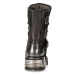 topánky kožené NEW ROCK Flame Boots (591-S2) Black-Grey Čierna sivá