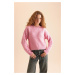 DEFACTO Coool Oversize Fit Wide Pattern Crew Neck Knitwear Sweater