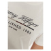 Tommy Hilfiger Tričko Script Graphic WW0WW43502 Écru Regular Fit