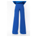 Modré nohavice so širokým strihom SD65