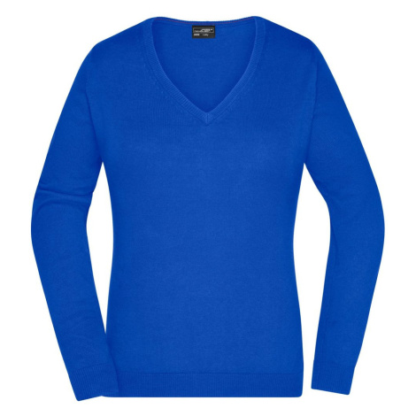 James & Nicholson Dámsky bavlnený sveter JN658 - Kráľovská modrá