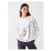 LC Waikiki Crew Neck Printed Long Sleeve Oversize Women's Sweatshirt