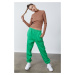 Madmext Women's Green Oversized Sweatpants With Elastic Waist
