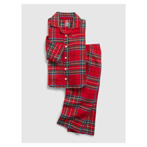 GAP Detské kockované pyžamo Červená