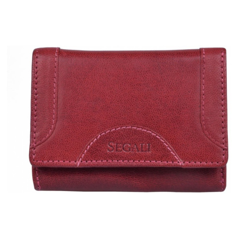 SEGALI Dámska kožená peňaženka SG-27196 B vínová