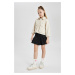 DEFACTO Girl&#39;s Cotton Cargo Pocket Skirt