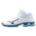 Mizuno Wave Voltage MID Pánska volejbalová obuv, biela/modrá, veľ. 44,5 108577-445