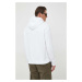 Mikina Calvin Klein pánska, biela farba, s kapucňou, s potlačou