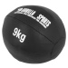 Gorilla Sports Kožený medicinbal, 9 kg, černý