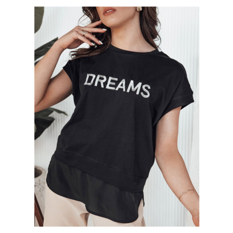 Women's T-shirt DREAMY black Dstreet