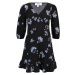 Dorothy Perkins Petite Šaty '(Ay) Petite Blue Floral V Neck Mini Dres'  svetlomodrá / čierna / b