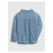 Modrá dievčenská rifľová košeľa GAP Washwell
