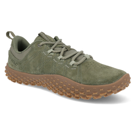 Barefoot nízke turistické topánky Merrell - Wrapt lichen W zelené