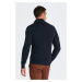 SVETER GANT COTTON PIQUE HALFZIP EVENING BLUE