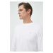 Bavlnené tričko s dlhým rukávom Joop! biela farba, jednofarebné, 30033284