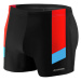 Pánske plavky - boxerky BD 381 - Sesto Senso černá-modrá-červená