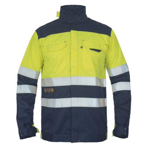 Cerva Ride Fr Hv Multinormná bunda HI-VIS z nehorľavej bavlny 03510050 žltá/navy