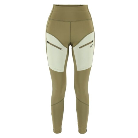 KARI TRAA ANE HIKING TIGHTS Dámske legíny, khaki, veľkosť