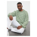 Trendyol Open Unisex Oversize Crew Neck Striped Knitwear Sweater