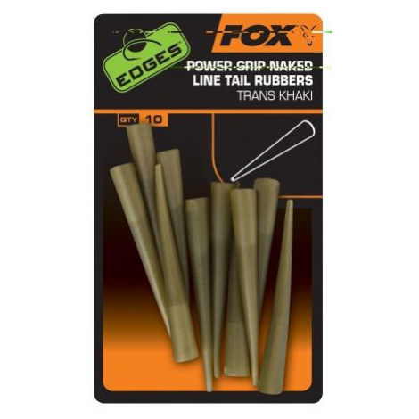 Fox prevleky power grip naked line tail rubbers size 7 x 10 ks