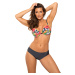 SIVO-KORALOVÉ VZOROVANÉ PUSH-UP BIKINY AULINA M-730 (3)