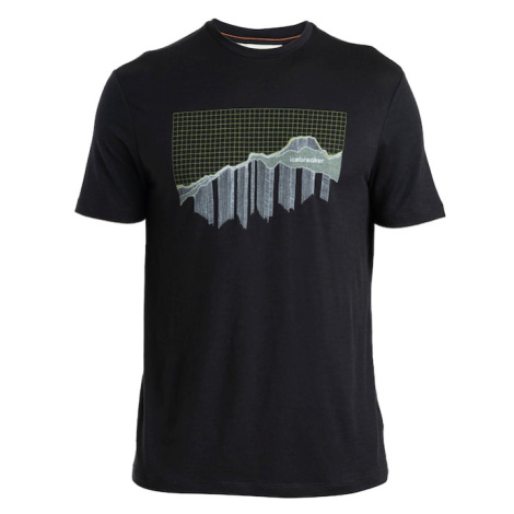 ICEBREAKER Funkčné tričko 'Tech Lite III'  sivá / zelená / čierna Icebreaker Merino