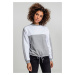 Women's Oversize 2-Tone Stripe Crew Grey/White