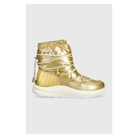 Snehule EA7 Emporio Armani Snow Boot zlatá farba
