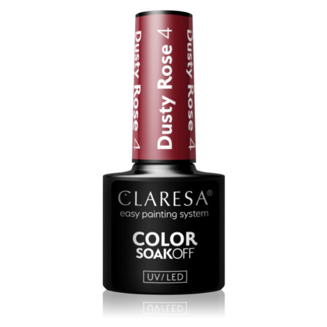 Claresa SoakOff UV/LED Color Dusty Rose gélový lak na nechty odtieň 4