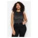 Trendyol Curve Black Bodysuit Fine Knitwear Shiny Blouse