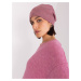 Dusty purple winter hat with cashmere