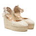 Manebi Espadrilky Yucatan Wedge Espadrilles G 0.3 WV Béžová