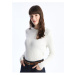 LC Waikiki Crew Neck Self-Patterned Long Sleeve Women's Knitwear Sweater