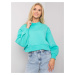 Basic turquoise sweatshirt for women