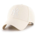 Šiltovka s prímesou vlny 47 brand MLB New York Yankees béžová farba, s nášivkou, B-MVPSP17WBP-NT