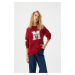 Koton Women's Burgundy Sweatshirt