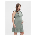 Kaki tehotenské šaty s výstrihom na chrbte Mama.licious Roberta
