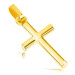 Prívesok zo žltého 9K zlata - malý latinský križik, hladký lesklý povrch