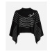 Sveter Karl Lagerfeld Scarf Fashion Sweater Black