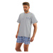 Pánské pyžamo s krátkými rukávy model 14803306 - Sesto Senso bledá melanž XL