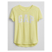 Detské tričko GAP logo flippy Žltá