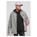 Plaid quilted shirt jacket black/white