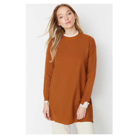 Trendyol Pearl detailný pletený sveter s dlaždicovými rukávmi
