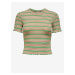 Zeleno-béžové dámske pruhované tričko ONLY Janie