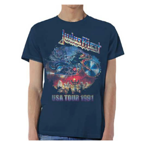 Judas Priest tričko Painkiller US Tour 91 Modrá