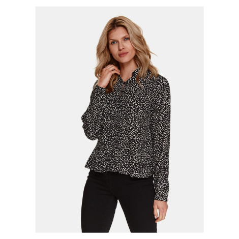 Black patterned blouse with buttons TOP SECRET - Women