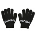 Children's knitted glove NASA black