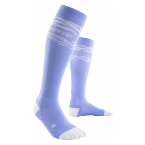 Women's compression knee-high socks CEP Animal Sky/White