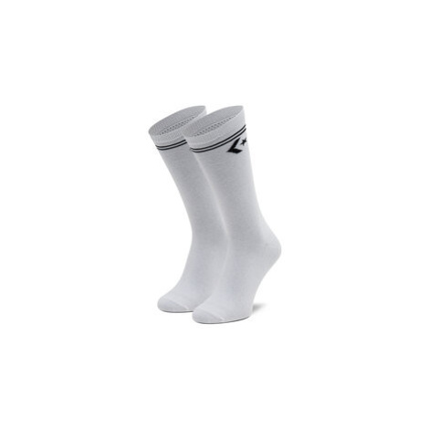 Converse Súprava 2 párov vysokých ponožiek unisex E1025W-2010 Biela